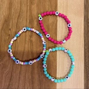 3 Star Beaded bracelets.